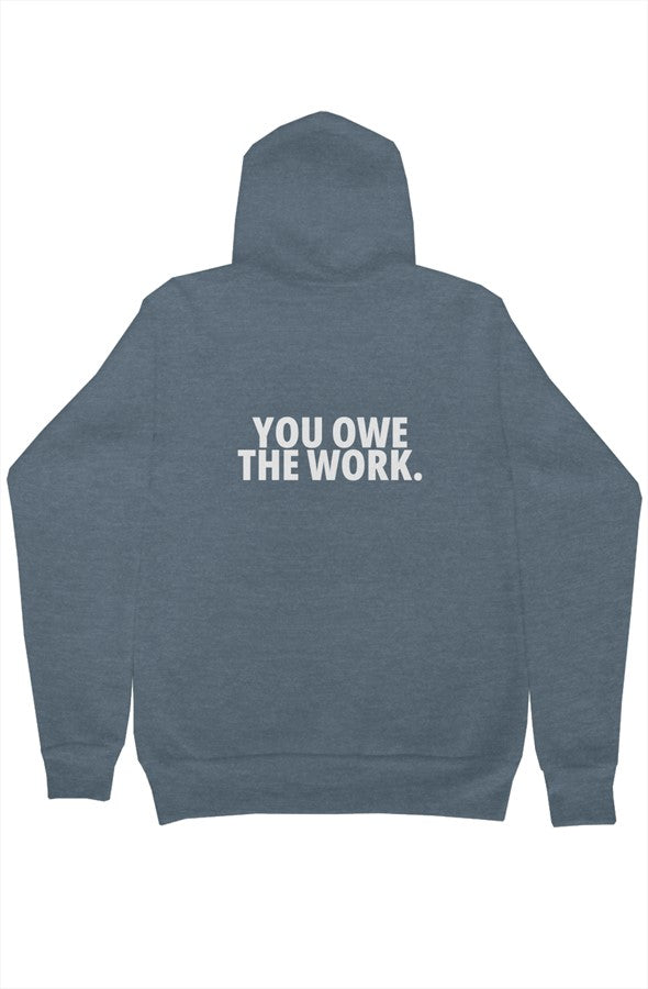 REP DEBT Pullover Hoodie - Heather Slate back