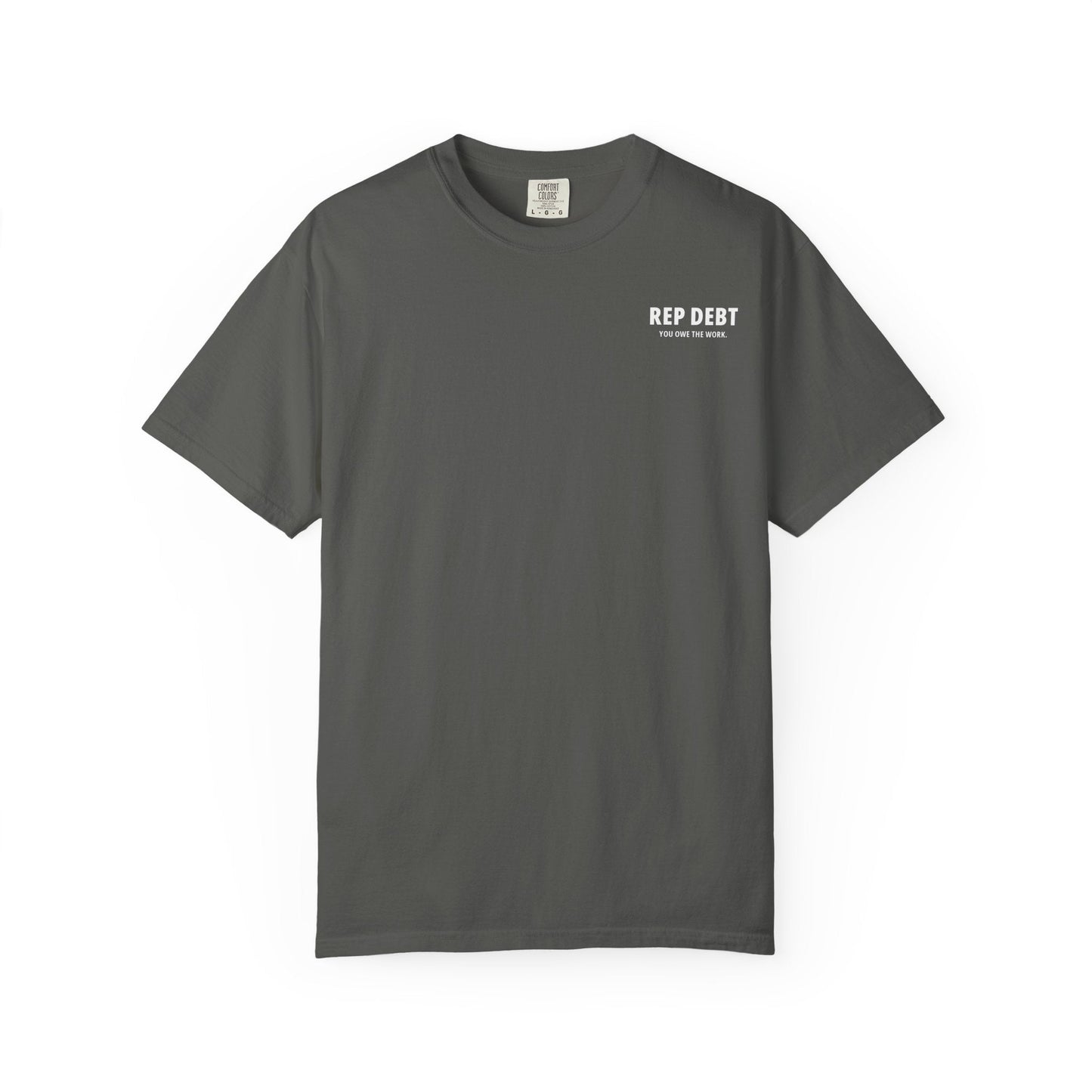 REP DEBT Top Set Social Club Tee - Pepper detail