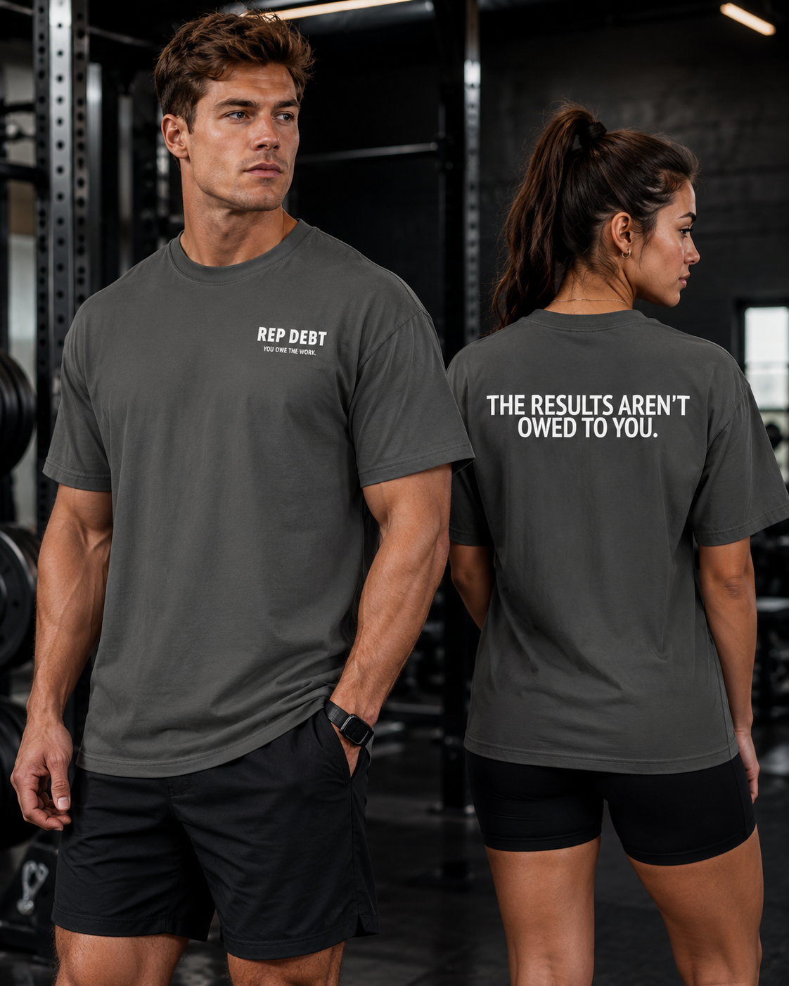 REP DEBT The Results Aren't Owed To You Tee - Pepper