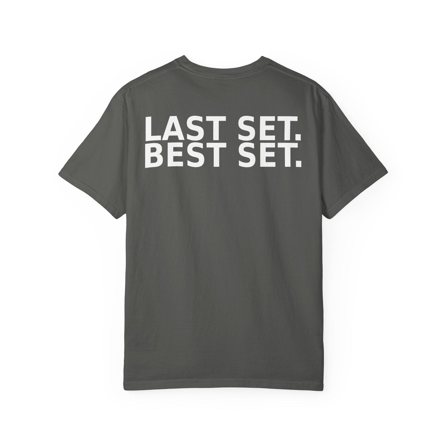 REP DEBT Last Set. Best Set. Tee - Pepper detail