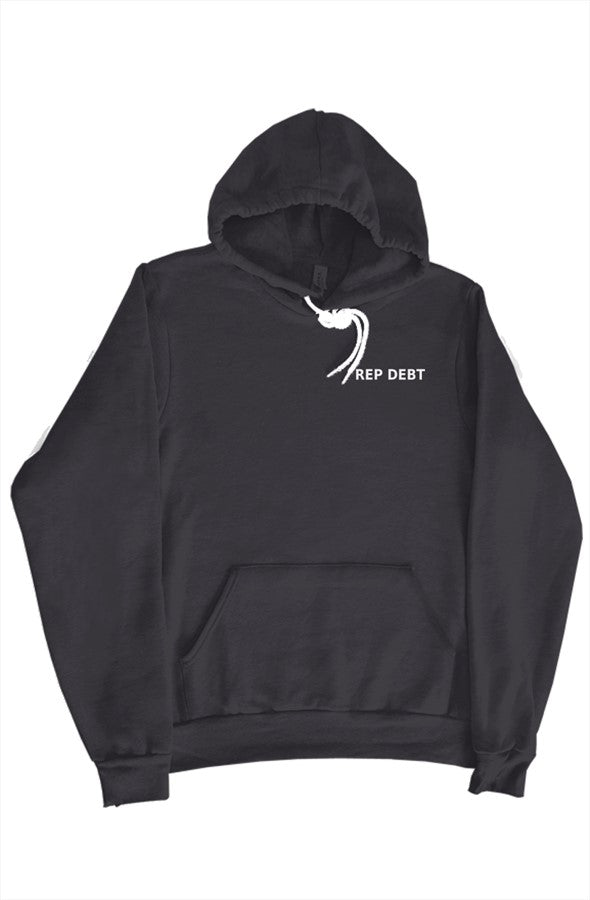 REP DEBT Pullover Hoodie - Dark Gray front