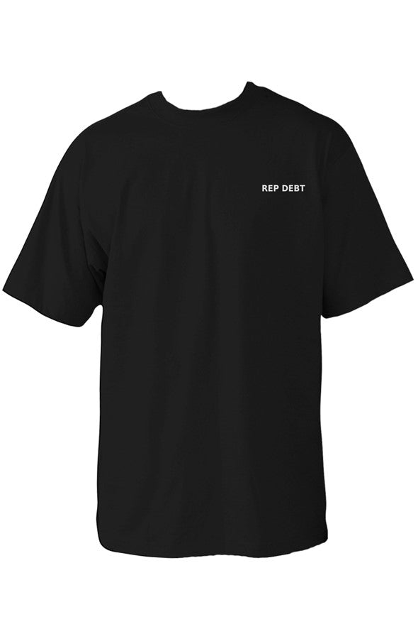 REP DEBT Oversized Tee - Black