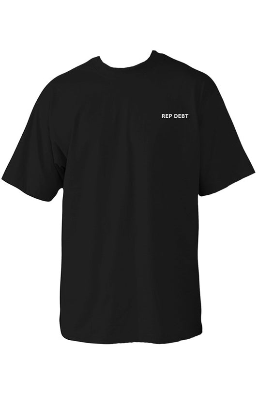 REP DEBT Oversized Tee - Black