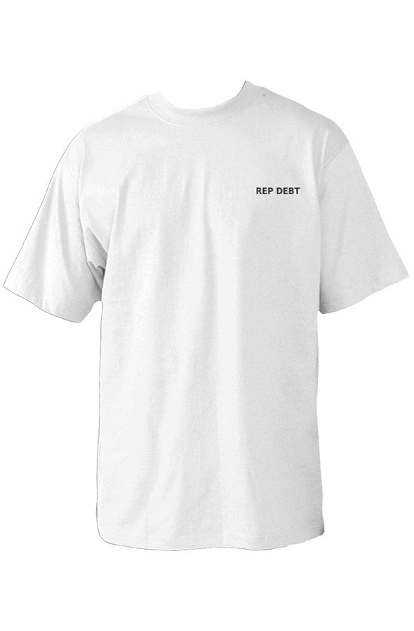 REP DEBT Oversized Tee - White