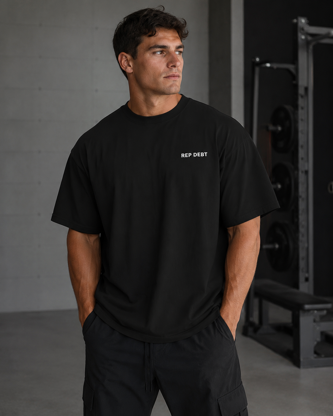 REP DEBT Oversized Tee - lifestyle