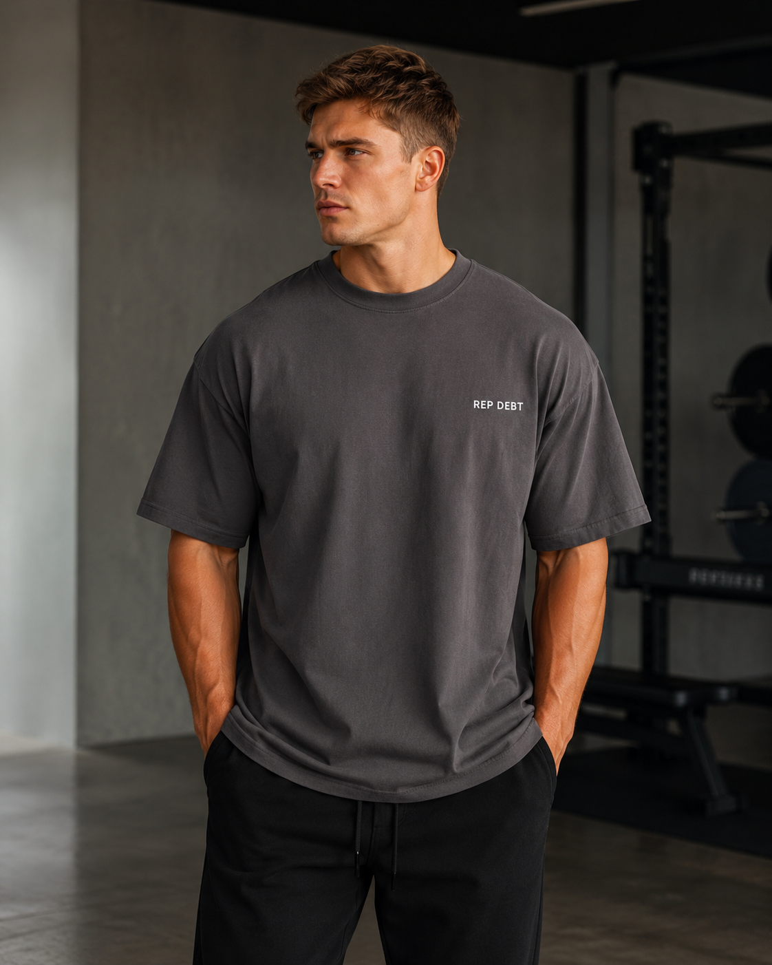 REP DEBT Oversized Tee - lifestyle