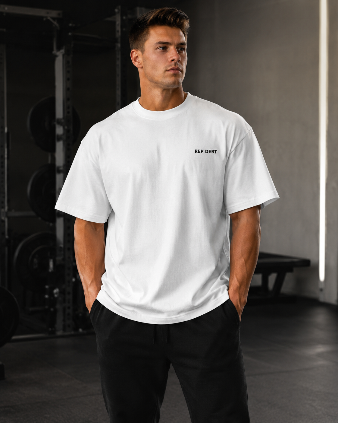 REP DEBT Oversized Tee - lifestyle