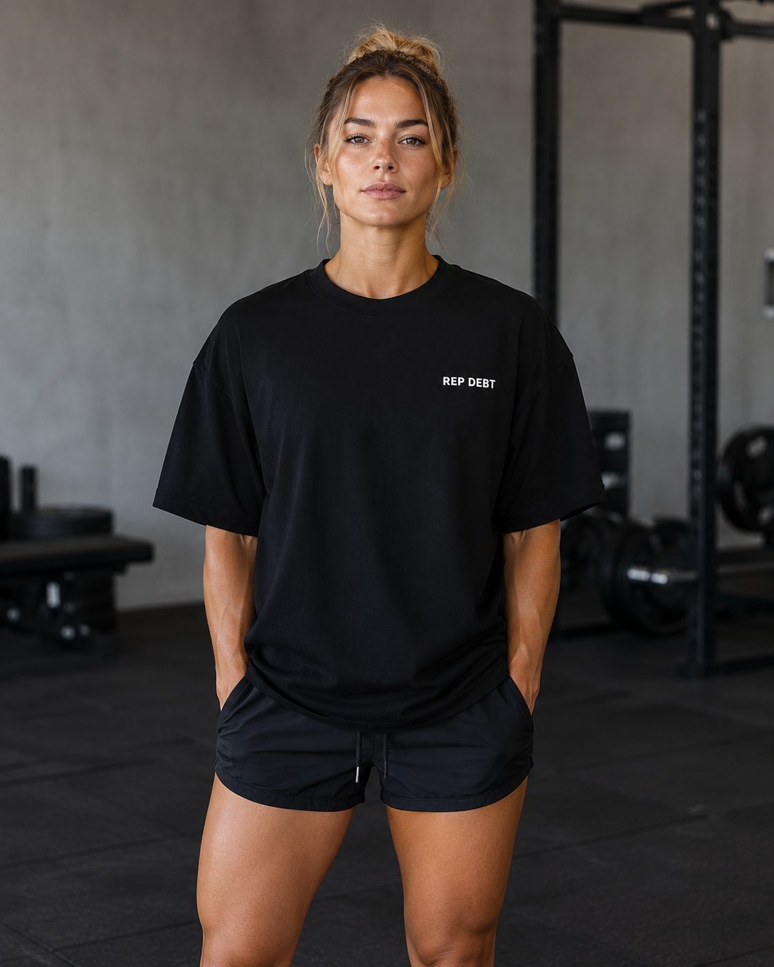 REP DEBT Oversized Tee - lifestyle