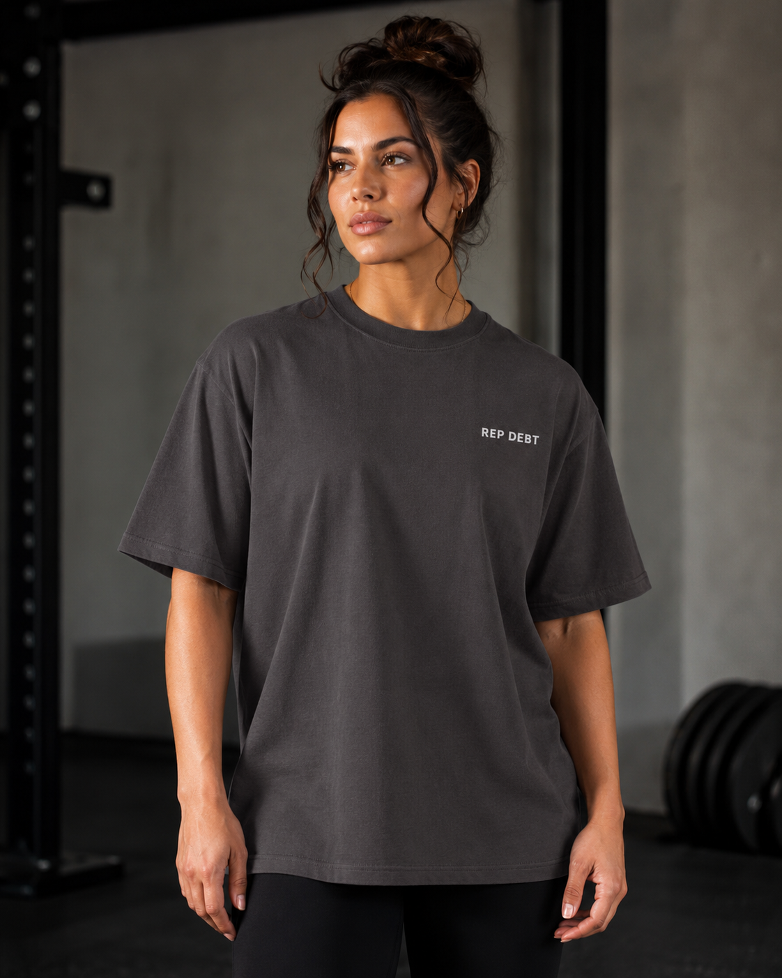 REP DEBT Oversized Tee - lifestyle