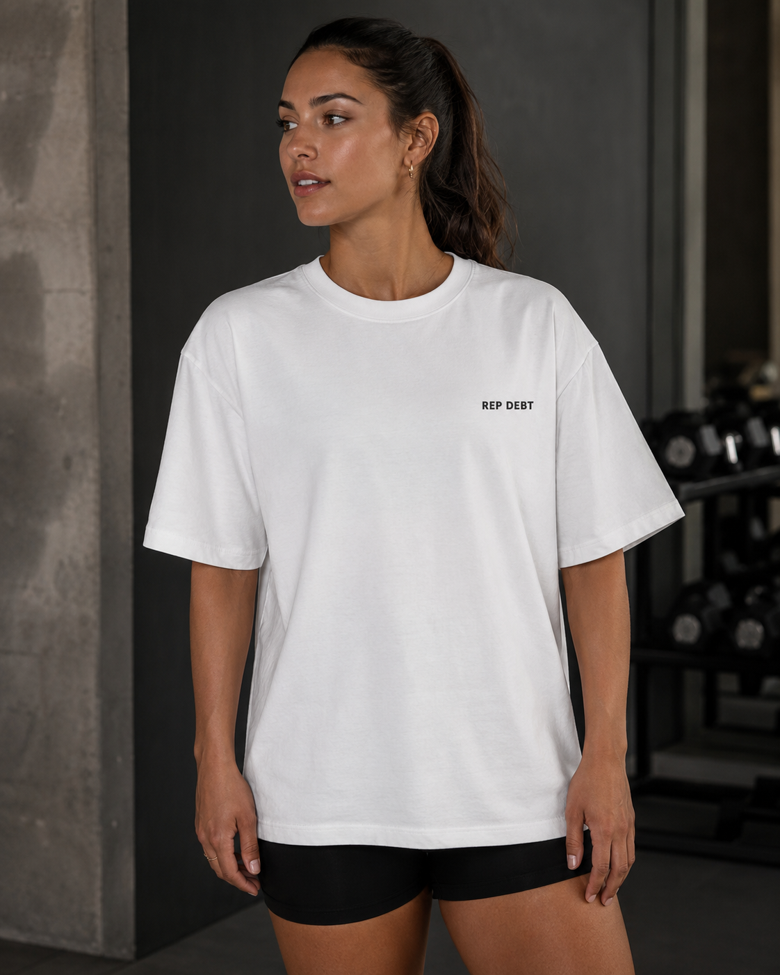 REP DEBT Oversized Tee - lifestyle