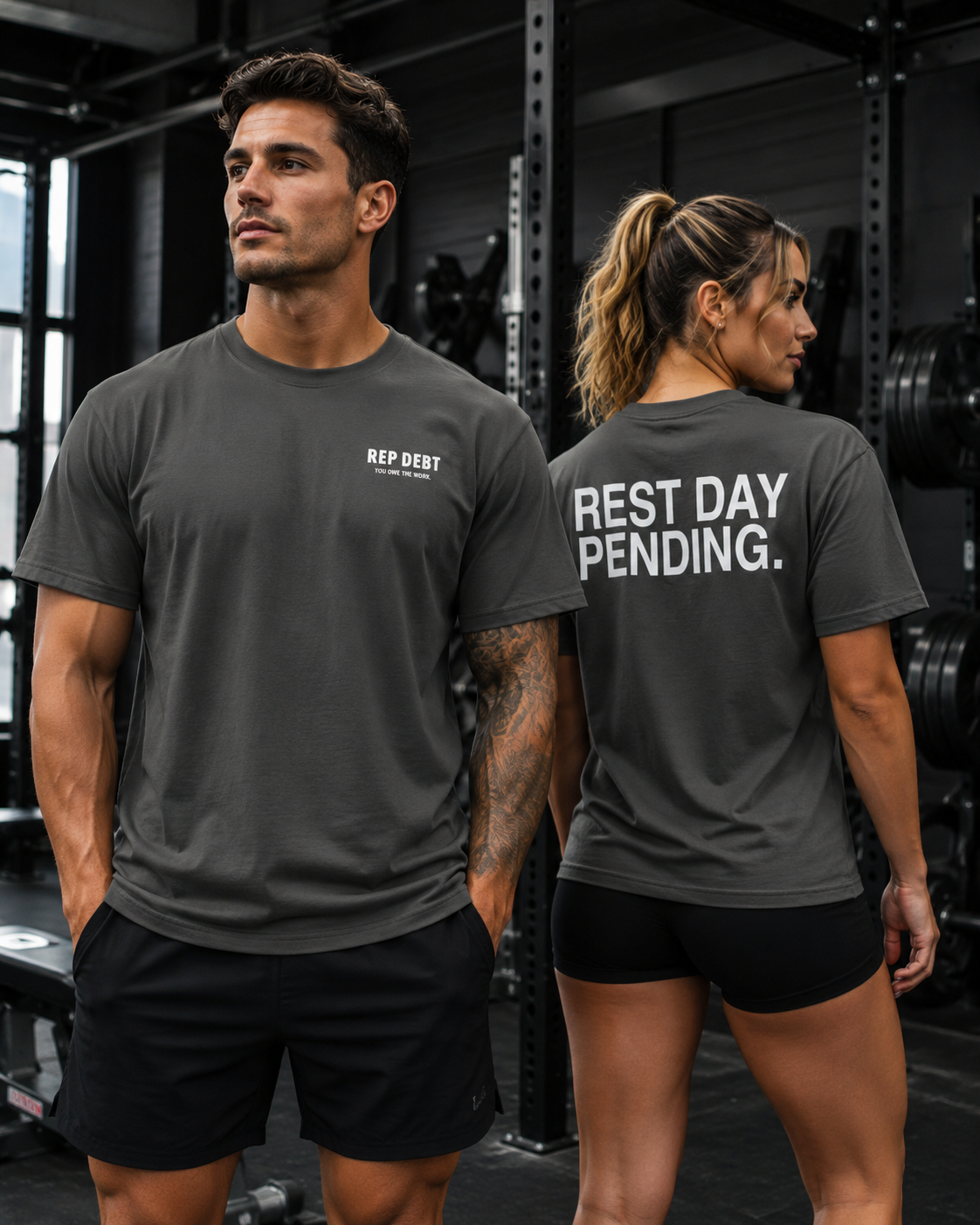 REP DEBT Rest Day Pending Tee - Pepper
